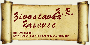 Živoslavka Rašević vizit kartica